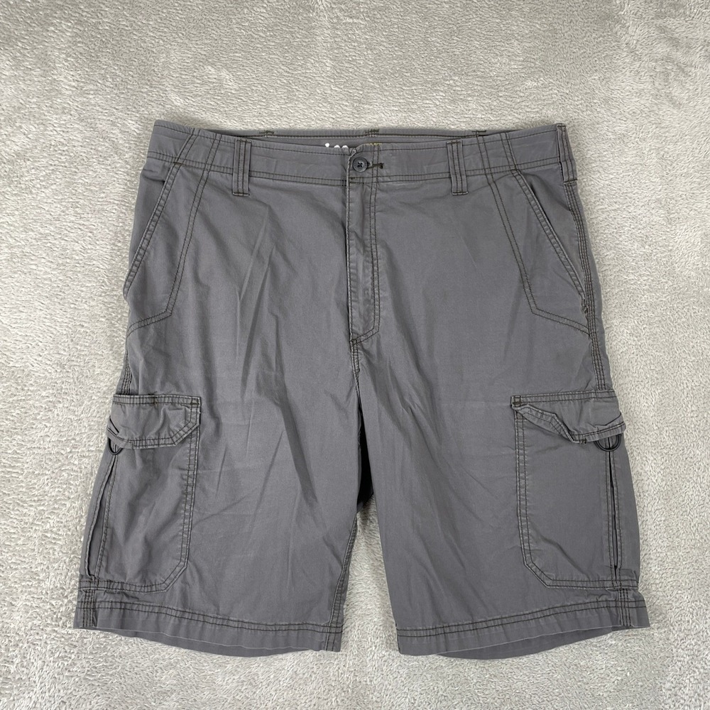 Lee Extreme Motion Cargo Shorts Mens 38 Gray Performance Hiking Outdoor Stretch